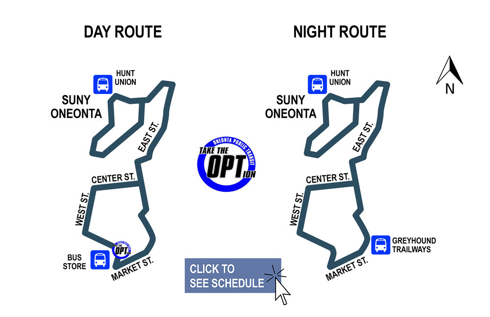 Oneonta, NY SUNY bus route