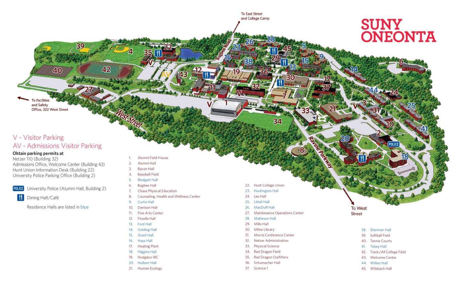 Everything Oneonta  Campus Maps Everything Oneonta
